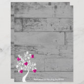 Magenta Valentine Hearts Tree Personalisiert (Vorne/Hinten)