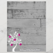 Magenta Valentine Hearts Tree Personalisiert (Vorderseite)