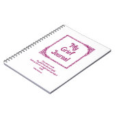 Magenta Verziert Corners Border Gkurze Journal Notizblock (Linke Seite)