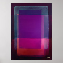 Magenta Violet Color Field Abstract Modern Art Poster