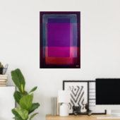 Magenta Violet Color Field Abstract Modern Art Poster (Heimbüro)