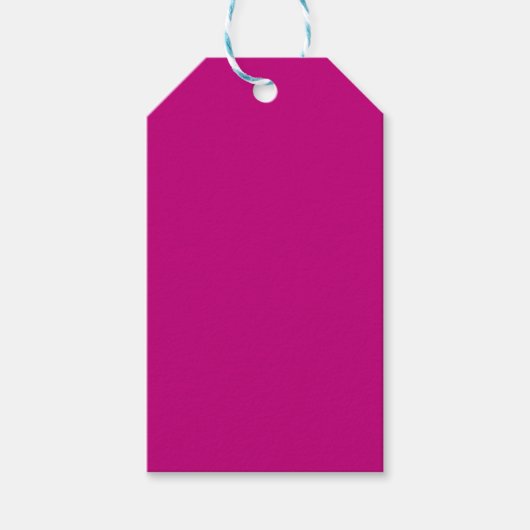 Magenta (Vollfarbe) Geschenkanhänger (Vorderseite)