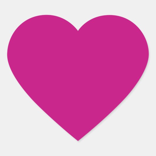 Magenta (Vollfarbe) Herz-Aufkleber (Vorderseite)
