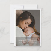 Magenta Wasserfarben Bläserne Taufe Einladung (Rückseite)