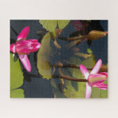Magenta Wasserlilien Jigsaw Puzzle (Horizontal)