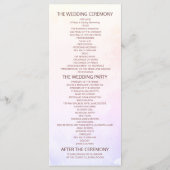 Magenta Watercolor Blätter Blumenzettelprogramme Programm (Rückseite)