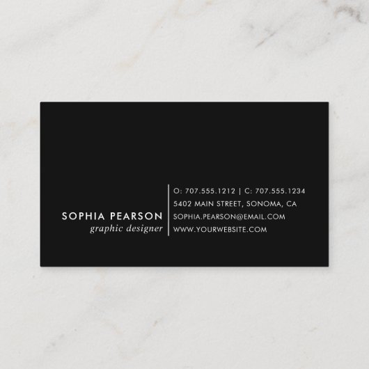 Magenta Watercolor Blot Business Card Visitenkarte (Rückseite)