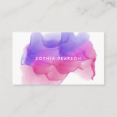 Magenta Watercolor Blot | Ernennungskarte Terminkarte (Vorderseite)