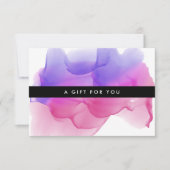 Magenta Watercolor Blot | Geschenkgutschein (Vorderseite)