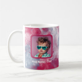 Magenta Watercolor Wash & Customizable Foto Tasse
