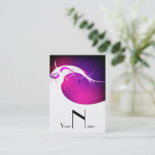 Magenta Waves Paris Abstraktes Muster Visitenkarte (Stehend Vorderseite)