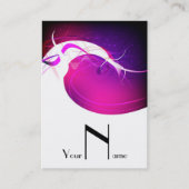 Magenta Waves Paris Abstraktes Muster Visitenkarte (Vorderseite)