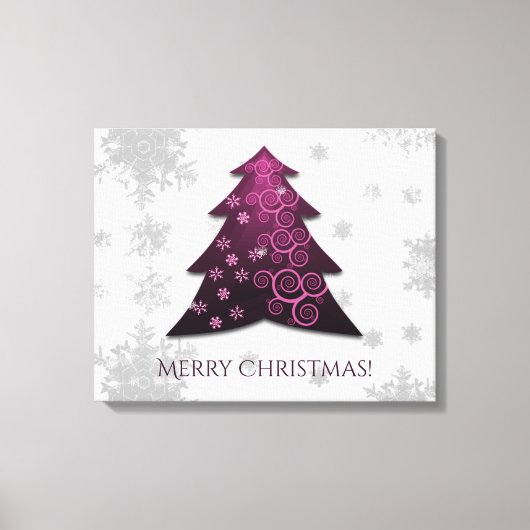 Magenta Weihnachtsbaum Canvas Print Leinwanddruck (Vorderseite)