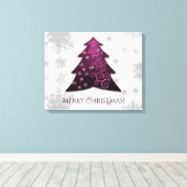 Magenta Weihnachtsbaum Canvas Print Leinwanddruck (Insitu (Holzboden))