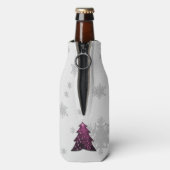 Magenta Weihnachtsbaum Flasche Cooler Flaschenkühler (Flasche Rückseite)