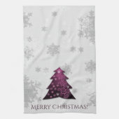 Magenta Weihnachtsbaum Küchentuch (Vertikal)