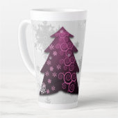 Magenta Weihnachtsbaum Latte Tasse (Linke Ecke)