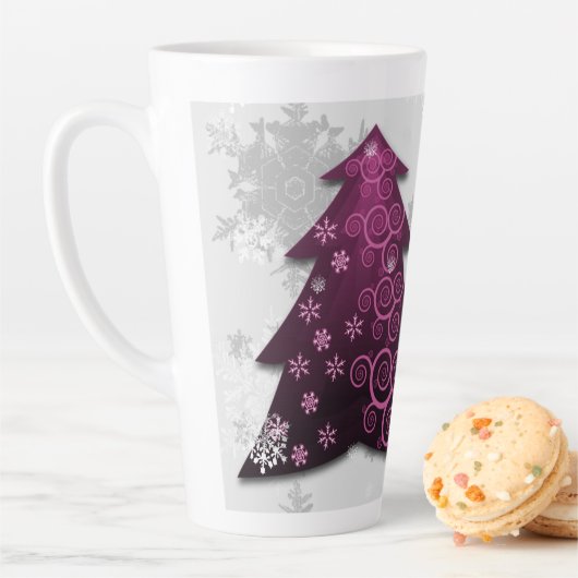 Magenta Weihnachtsbaum Latte Tasse (Beispiel)