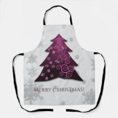 Magenta Weihnachtsbaum-Schürze Schürze (Vorderseite)