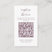 Magenta | White Capture the Liebe QR Code Begleitkarte (Vorderseite)