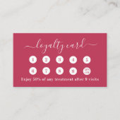 Magenta white QR Code Foto Visitenkarte (Vorderseite)