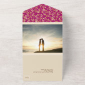 Magenta Winter Night Wedding All In One Einladung (Außenbereich)