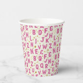Magenta-Zauber-Alphabet-Sparkling Pappbecher (Rechts)