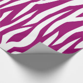 Magenta Zebra Print Geschenkpapier (Ecke)