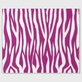 Magenta Zebra Print Geschenkpapier (Flach)