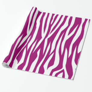 Magenta Zebra Print Geschenkpapier