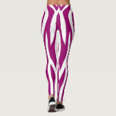 Magenta Zebra Print Leggings (Rückseite)