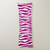 Magenta Zebra Print Seitenschläferkissen (Rückseite (Vertikal))
