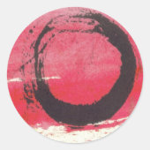 Magenta Zen Circle Runder Aufkleber (Vorderseite)