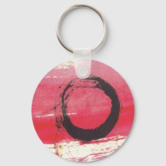 Magenta Zen Circle Schlüsselanhänger (Vorderseite)