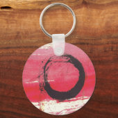 Magenta Zen Circle Schlüsselanhänger (Vorderseite)