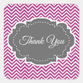 Magenta Zickzack Danke, Sticker (Vorderseite)