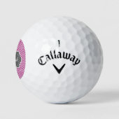 Magenta Zickzack Personalisierte Golfplätze Golfball (Logo)