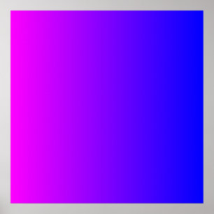 Magenta zu Blau Farbverlauf Poster