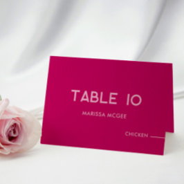 Magentafel, Name und Platzkarte der Speisen