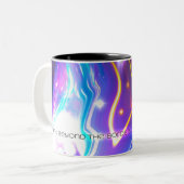 Magentarote Maß-Tasse UFO Zweifarbige Tasse (Vorderseite Links)