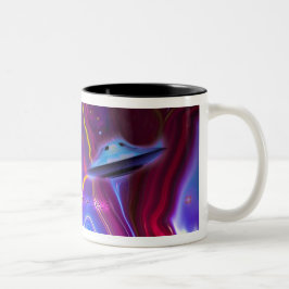 Magentarote Maß-Tasse UFO Zweifarbige Tasse