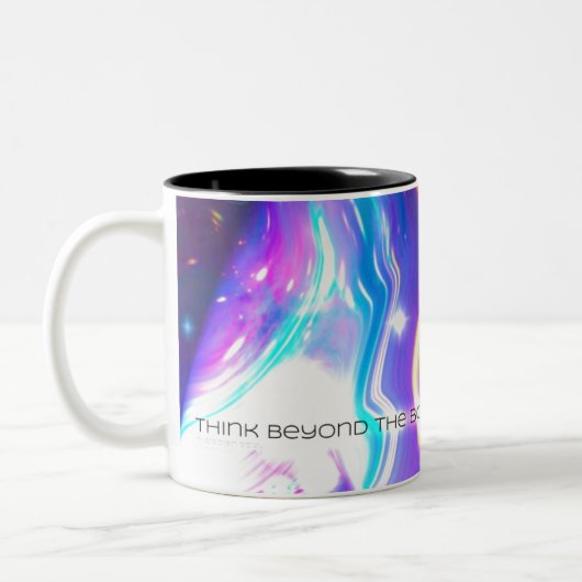 Magentarote Maß-Tasse UFO Zweifarbige Tasse (Links)