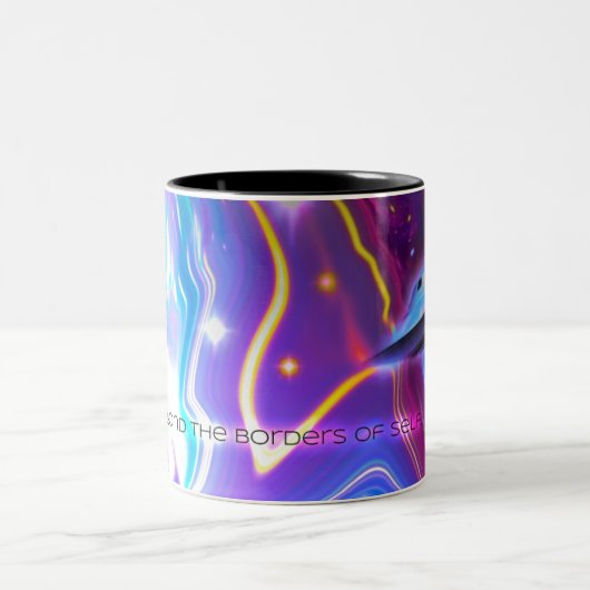 Magentarote Maß-Tasse UFO Zweifarbige Tasse (Mittel)
