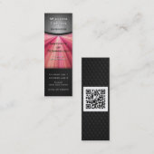 Magentarote metallische Eleganz mit QR Mini Visitenkarte (Vorne/Hinten)