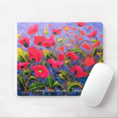 Magentarote Mohnblumen Mousepad (Mit Mouse)