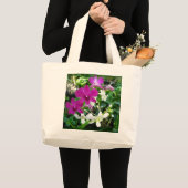 Magentarote Orchideen Jumbo Stoffbeutel (Vorderseite (Produkt))