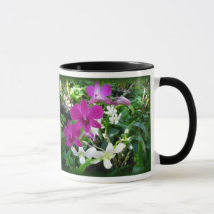 Magentarote Orchideen Tasse