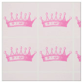 Magentarote Prinzessin Crown auf rosa Hintergrund Stoff (Muster)