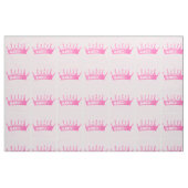 Magentarote Prinzessin Crown auf rosa Hintergrund Stoff (Fat Quarter (45,7 x 55,9 cm))