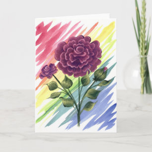 Magentarote Rosen-Gruß-Karte Karte